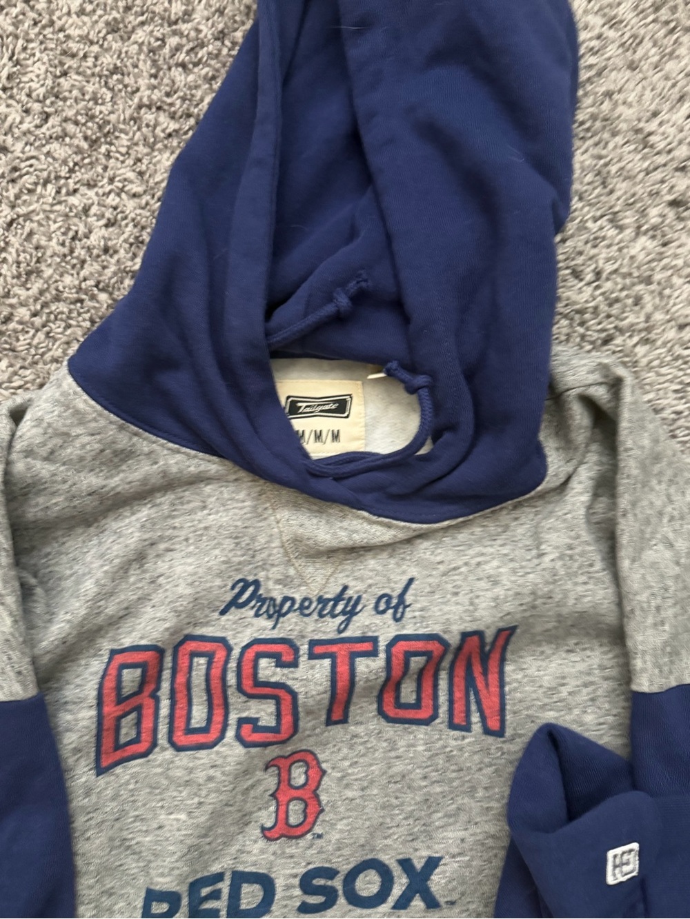 Boston Red Sox Women’s Gray & Navy Hoodie Sweatshirt